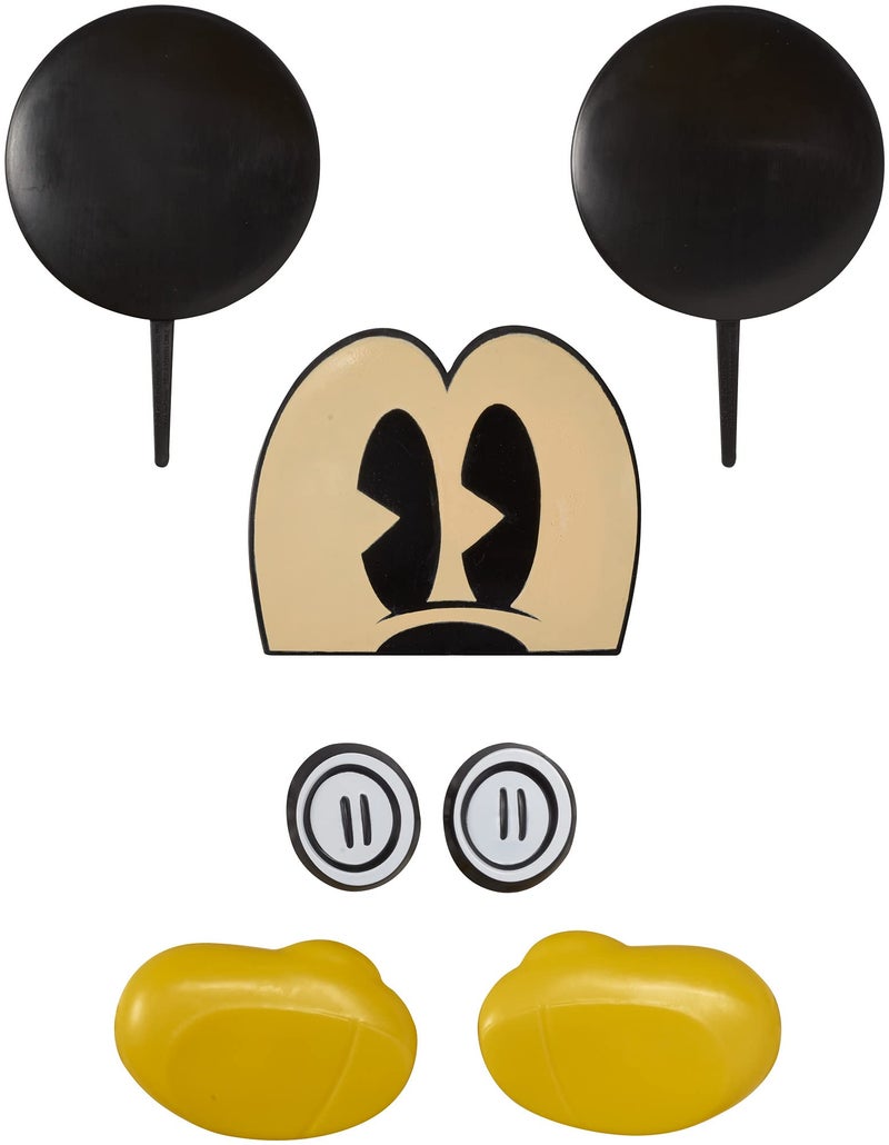 DecoPac DecoSet Disney Mickey Mouse Cake Topper, 7-Piece Topper Set with Ears, Eyes, Buttons and Shoes, Made of Food-Safe Plastic - Image 2